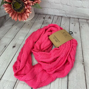 NWT Boutique C.C. crochet infinity scarf new candy pink preppy coquette girl